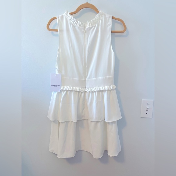 NWT Amanda Uprichard Moneta Mini Ruffle Tiered Dress in WHITE - Small - Picture 6 of 12
